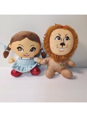 2 Big Head The Wizard of Oz Sitting Dorthy Cowardly Lion Plush Stuffed Toy